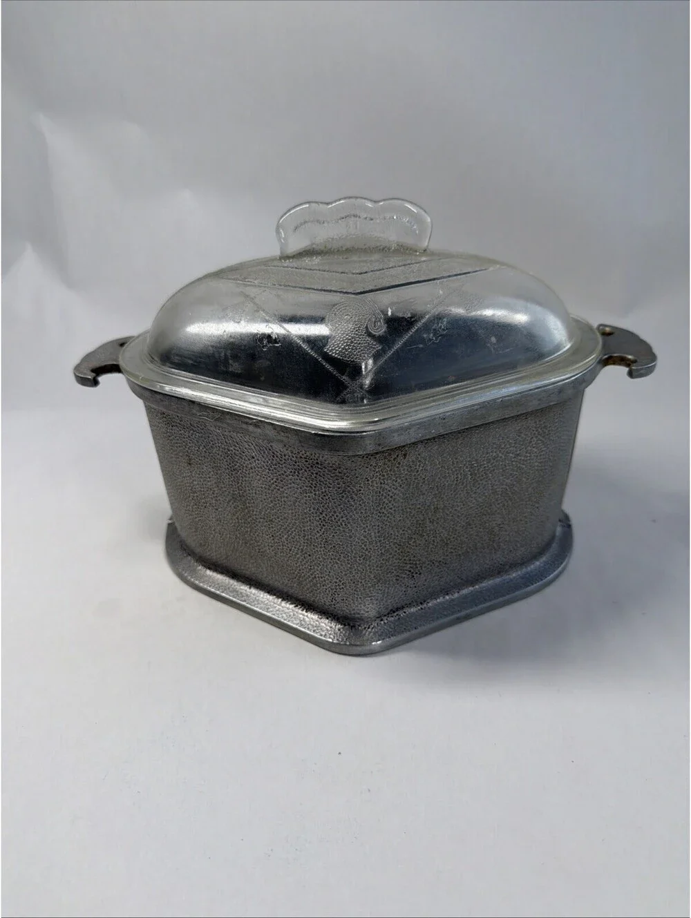 Guardian Service Ware Cast Aluminum Pot, Triangle Pan w Glass Lid